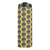 YELLOW REPEATING PATTERN BUSINESS COMPANY EIGENES  THERMOSBECHER (Vorderseite)