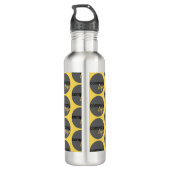 YELLOW REPEATING PATTERN COMPANY LOGO EDELSTAHLFLASCHE (Rückseite)