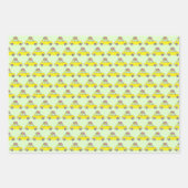 Yellow Retro Fiat 500 Weihnachtsgeschenke Wasserfa Geschenkpapier Set (Vorderseite 3)