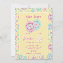 Yellow Retro Gaming Virtual Pate Geburtstag