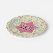 Yellow Retro Gaming Virtual Pate Geburtstag Pappteller (Schrägansicht)