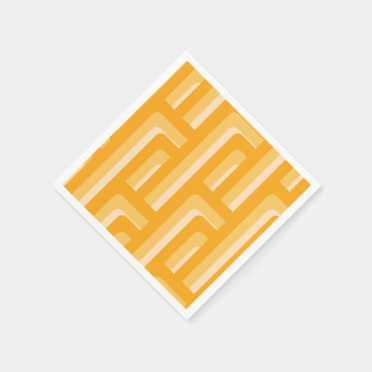 Yellow Retro Geometric Serviette (Ecke)