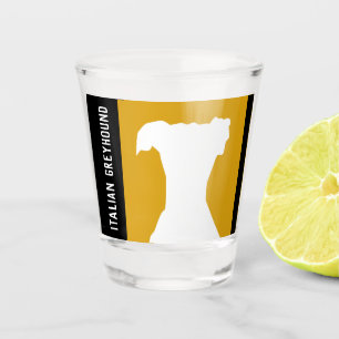 Yellow Retro Italienisches Greyhound-Gigy-Schuhgla Schnapsglas