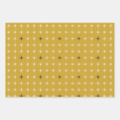 Yellow Retro Mitte Jahrhundert Moderne Katze Weihn Geschenkpapier Set (Vorderseite 2)