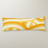 Yellow Retro Rainbow Stripes Pattern Seitenschläferkissen (Rückseite)