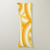 Yellow Retro Rainbow Stripes Pattern Seitenschläferkissen (Vorderseite Vertikal)