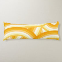 Yellow Retro Rainbow Stripes Pattern