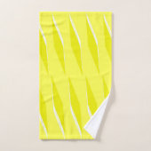 Yellow Rhombus Pattern Badhandtuch Set (Handtuch)