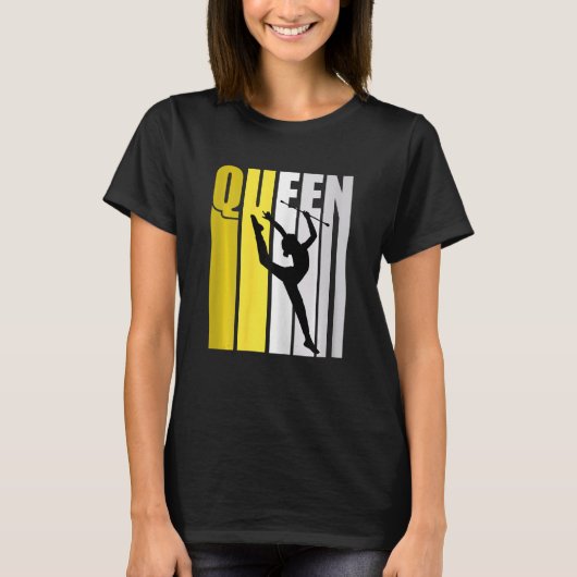 Yellow Rhythmic Gymnastics Queen Birthday Coach T-Shirt (Vorderseite)
