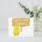 Yellow Ribbon Come Zuhause Bald Postkarte (Stehend Vorderseite)