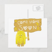 Yellow Ribbon Come Zuhause Bald Postkarte (Vorne/Hinten)
