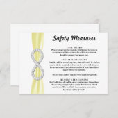 Yellow Ribbon Diamond Unendlichkeit Sicherheitsmaß Begleitkarte (Vorne/Hinten)