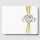 Yellow Ribbon Infinity Heart Wedbook Gästebuch (Rückseite)