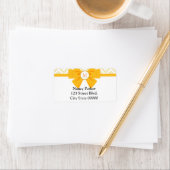 Yellow Ribbon Monogram Adressaufkleber (Insitu)