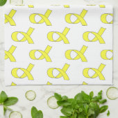 Yellow Ribbon Muster Küchentuch (Gefaltet)