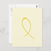 Yellow Ribbon Postkarte (Vorne/Hinten)