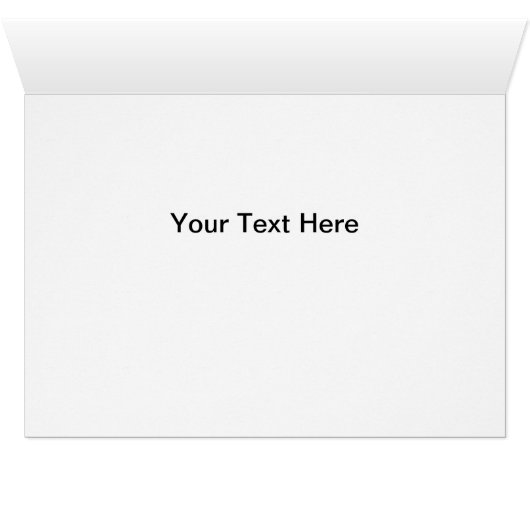 Yellow Ribbon Silver Swans Danke Karte (Innenansicht Horizontal (Unten))