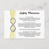 Yellow Ribbon Silver Unendlichkeit Sicherheitsmaßn Begleitkarte (Vorderseite)