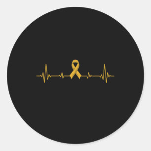Yellow Ribbon Suizidprävention Awareness Runder Aufkleber