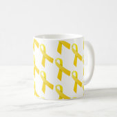 Yellow Ribbons Pattern Kaffeetasse (VorderseiteRechts)