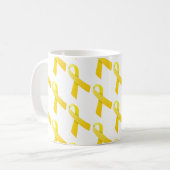 Yellow Ribbons Pattern Kaffeetasse (Vorderseite Links)