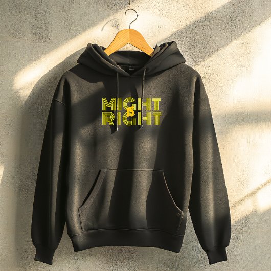 Yellow right typography inspirational quote  hoodie