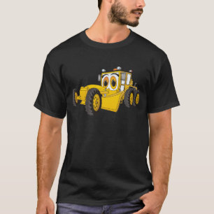 Yellow Road Grader Cartoon T-Shirt