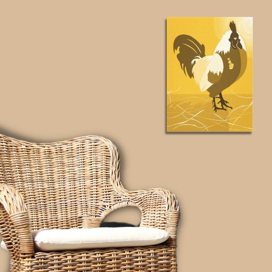 Yellow Rooster Kitchenette Wall Art Poster Print