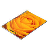 Yellow Rosa Blume Spiralheft Notizblock (Linke Seite)