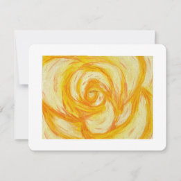Yellow Rose abstract original artwork Feiertagskarte