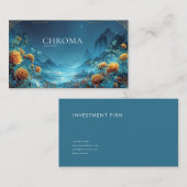 Yellow Rose and Mountain Village Twilight Visitenkarte (Vorne/Hinten)