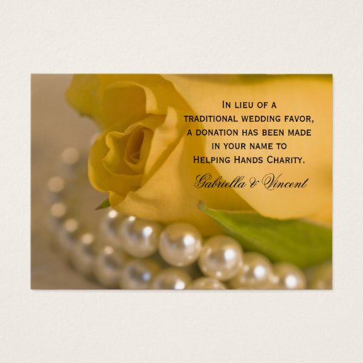 Yellow Rose and Pearls Wedls Wohltätigkeit Fevor C (Vorderseite)