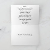 Yellow Rose Art Mother's Day Card mit Gedicht Karte (Innenseite)