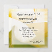 Yellow Rose Birthday Einladung (Rückseite)