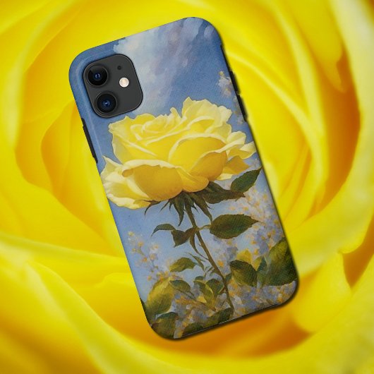 Yellow Rose Blume Art Garden Phone Case