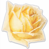 Yellow Rose Blume Art Sticker (Vorderseite)