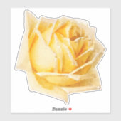 Yellow Rose Blume Art Sticker (Blatt)