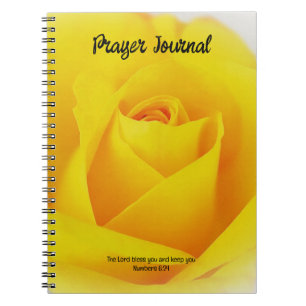 Yellow Rose Blume Bible Verse Gebet Journal Notizblock