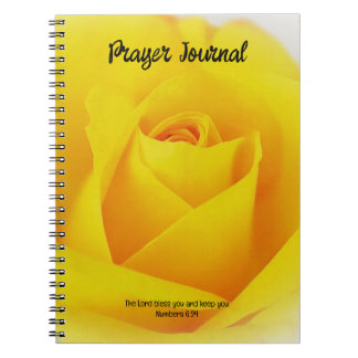 Yellow Rose Blume Bible Verse Gebet Journal Notizblock