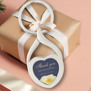 Yellow Rose Blume Floral Wedding Danke Schlüsselanhänger