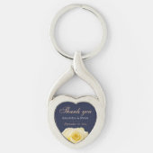 Yellow Rose Blume Floral Wedding Danke Schlüsselanhänger (Vorderseite)