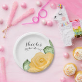 Yellow Rose Brautparty Elegantes Party Hochzeit Pappteller (Party)