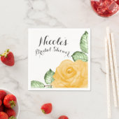 Yellow Rose Brautparty Elegantes Party Hochzeit Serviette (Beispiel)