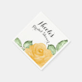 Yellow Rose Brautparty Elegantes Party Hochzeit Serviette (Ecke)