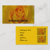 Yellow Rose Business Card Visitenkarte (Vorne/Hinten)