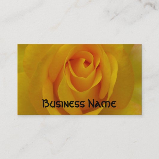 Yellow Rose Business Card Visitenkarte (Vorderseite)