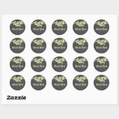 Yellow Rose Chalkboard Danke Stickers (Blatt)