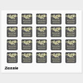 Yellow Rose Chalkboard Save the Date Stickers (Blatt)