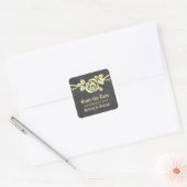 Yellow Rose Chalkboard Save the Date Stickers (Umschlag)