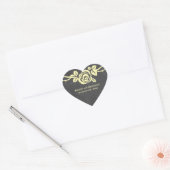 Yellow Rose Chalkboard Wedding Stickers (Umschlag)